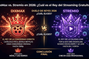 DixMax vs. Stremio en 2026: ¿Cuál es el Rey del Streaming Gratuito?